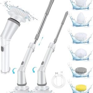 Electric Spin Scrubber, Rechargeable Adjustable Cordless Electric Shower Scrubb